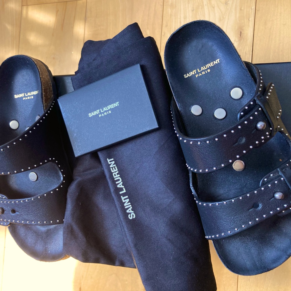 Saint Laurent Jimmy Pearl Sandals